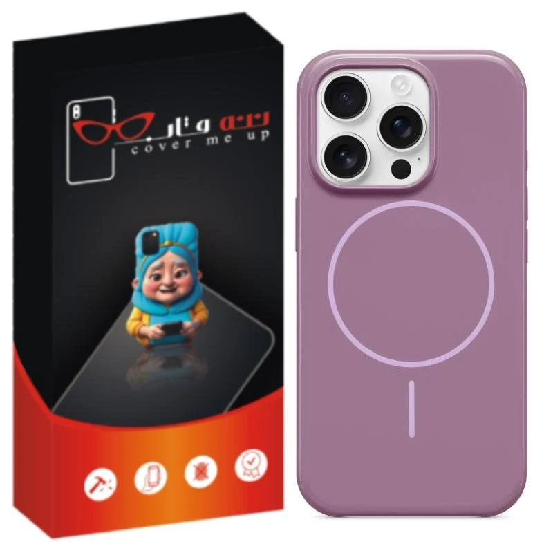 کاور ننه قاب مدل سیلیکونی پاک کنی مگ سیف دار مناسب برای گوشی موبایل اپل iPhone 16 Pro Max