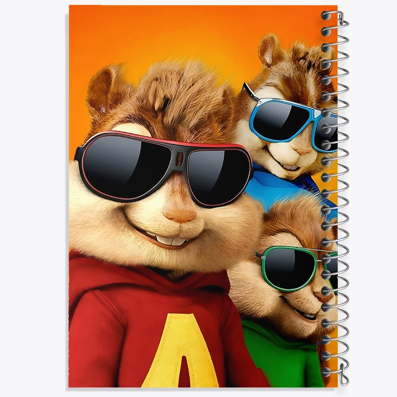 دفتر ژورنال نویسی 50 برگ خندالو مدل نقطه ای طرح آلوین و سنجاب ها کد F8323