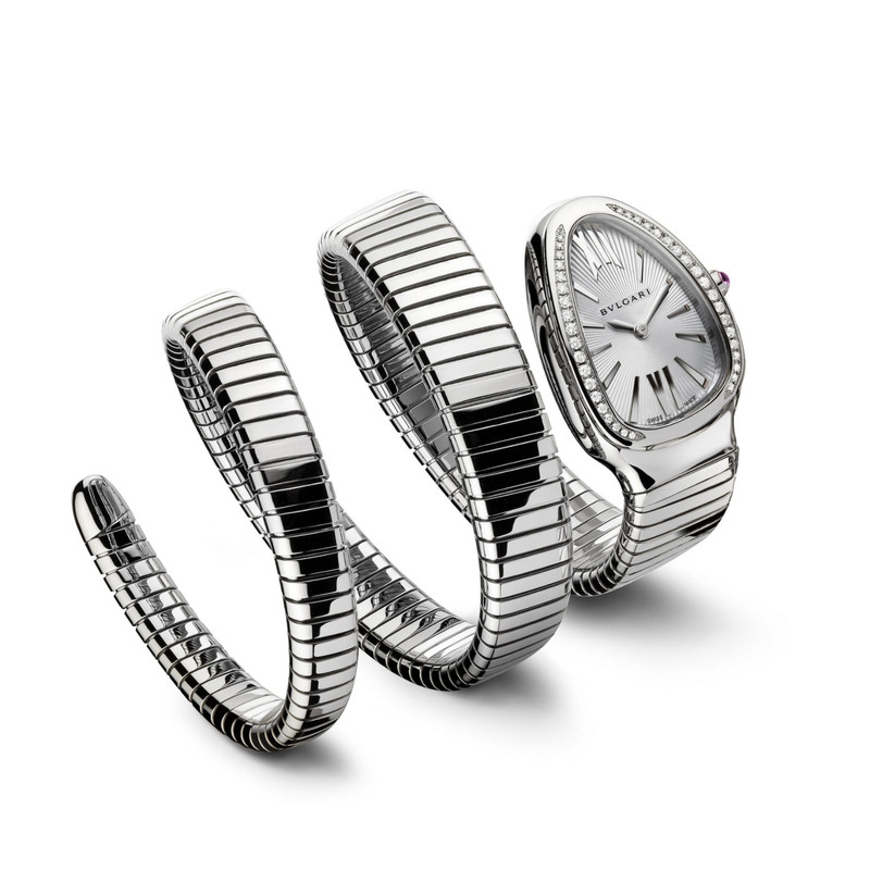 ساعت مچی عقربه ای زنانه بولگاری مدل دور نگین ساعت مچی عقربه ای زنانه بولگاری مدل دور نگین