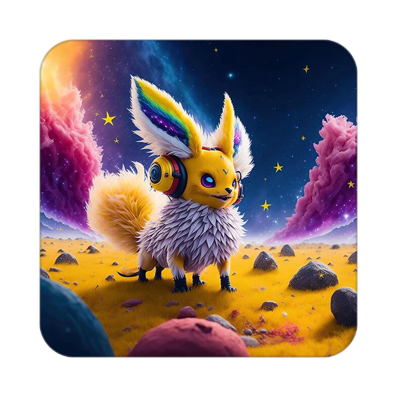 زیر لیوانی کاکتی طرح حیوانات رنگی مدل mp26612