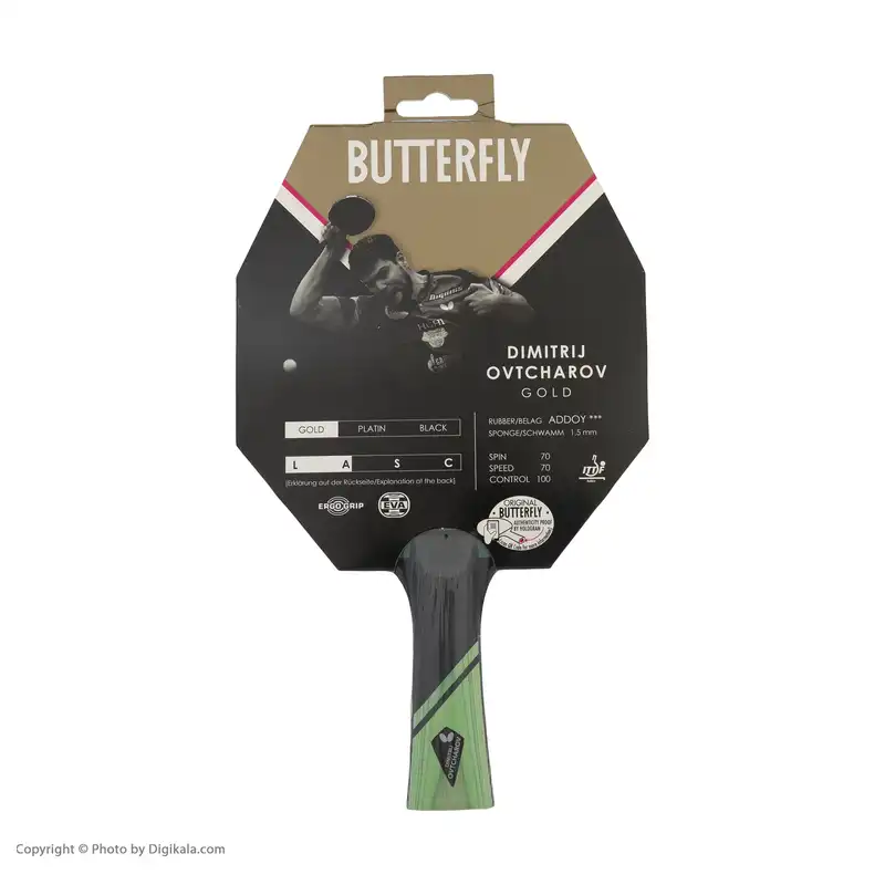 راکت پینگ پنگ باترفلای مدل dimitrij ovtcharov سری gold