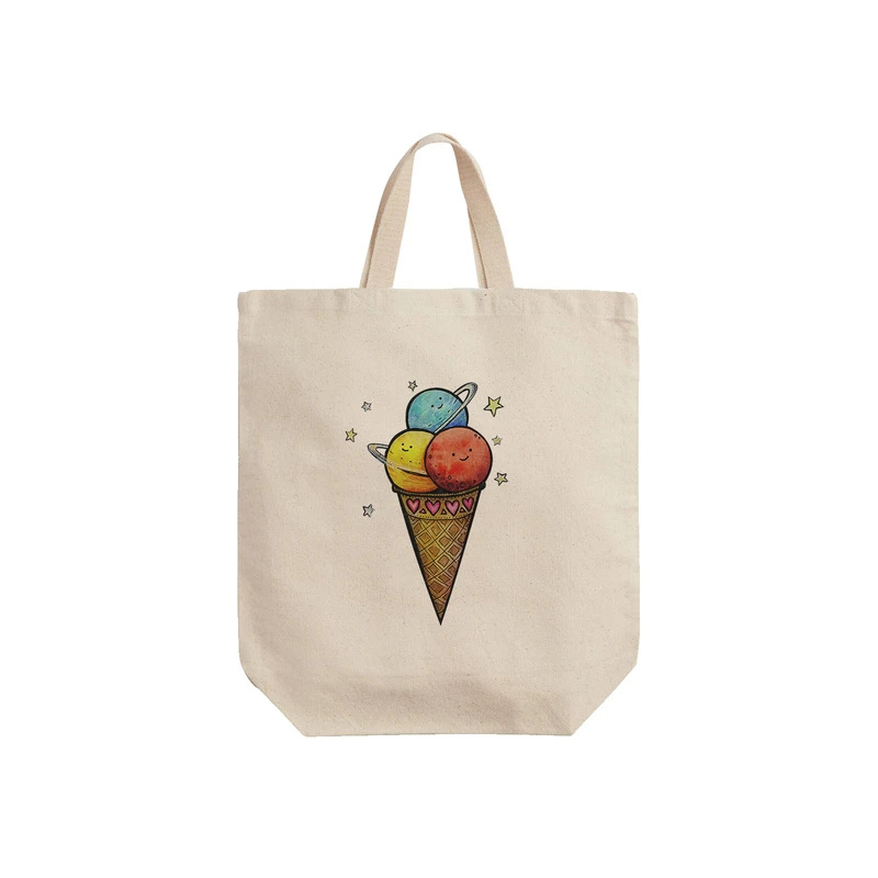 ساک خرید ترمه طراحان ایده مدل بستنی کهکشانی کد cfp1493 - S