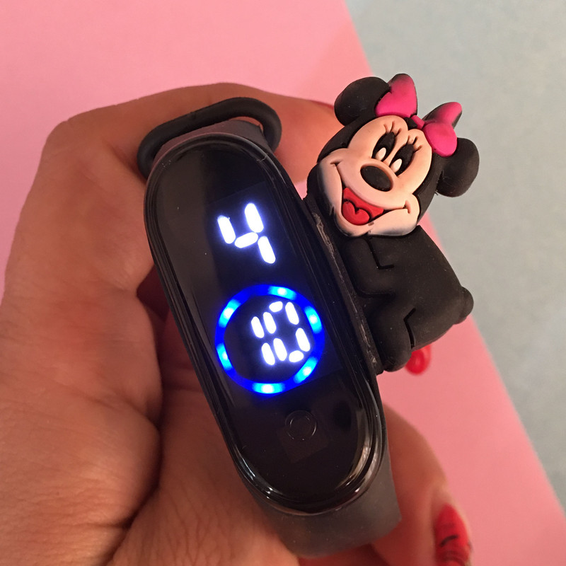 ساعت مچی دیجیتال بچگانه مدل ضد آب سیلیکونی  میکی موس BLK کد BB