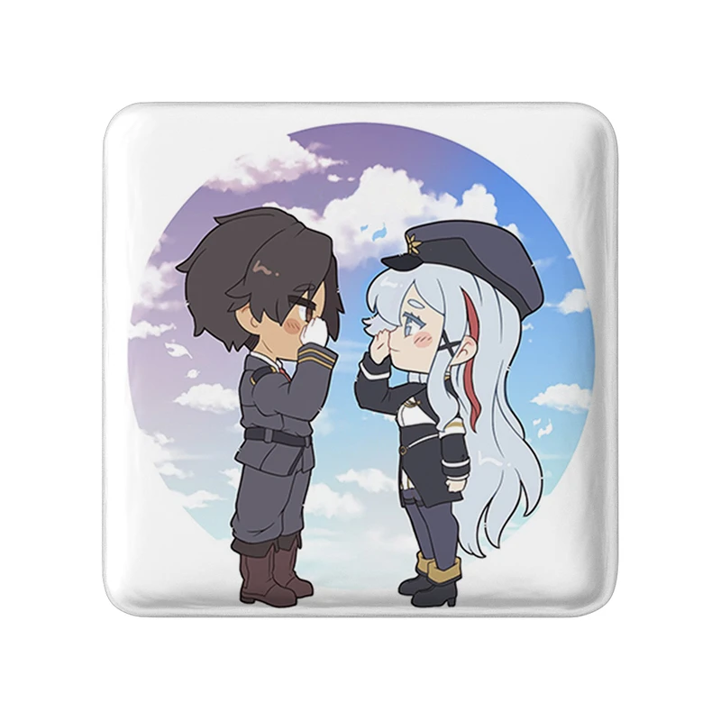 مگنت خندالو طرح میلیزه و شین انیمه 86 مدل مربعی کد 33828