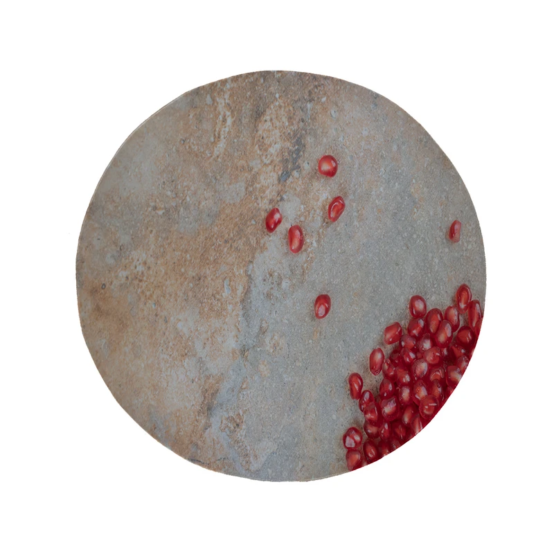 پادری مدل دایره طرح انار کد 8426 سایز 90 × 90 سانتی متر