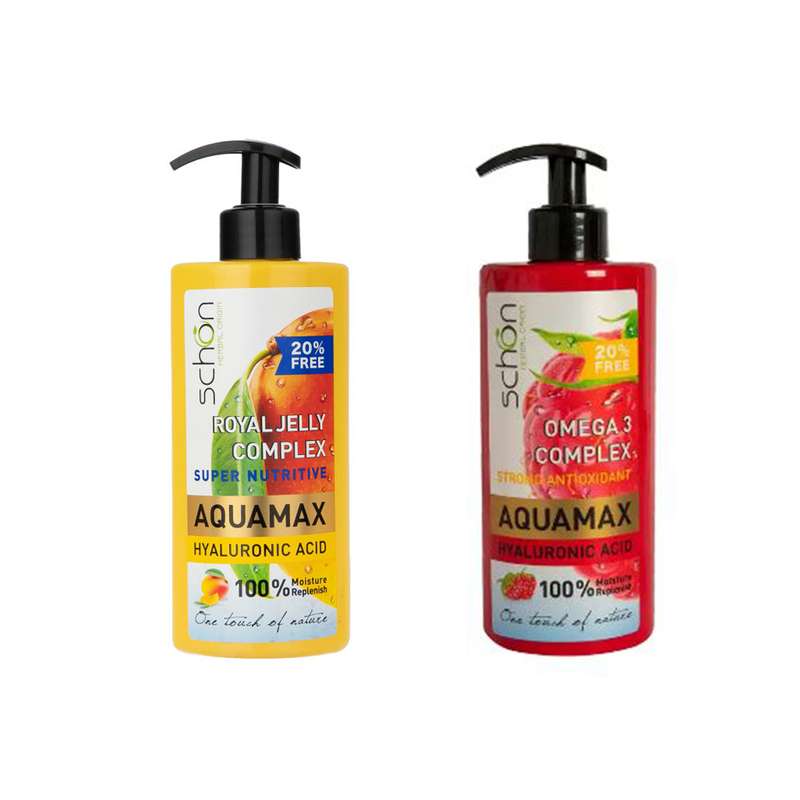 کرم آبرسان شون مدل OMEGA 3 حجم 500 میلی لیتر به همراه کرم آبرسان شون مدل ROYAL JELLY حجم 500 میلی لیتر کرم آبرسان شون مدل OMEGA 3 حجم 500 میلی لیتر به همراه کرم آبرسان شون مدل ROYAL JELLY حجم 500 میلی لیتر