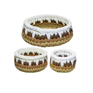 سبد قلاب بافی تریکو کد 91009 مجموعه 3 عددی