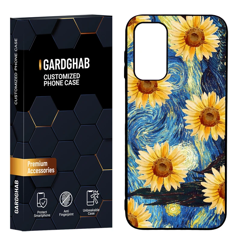 کاور گارد قاب مدل پشت گلس هنری مناسب برای گوشی موبایل سامسونگ Galaxy A14