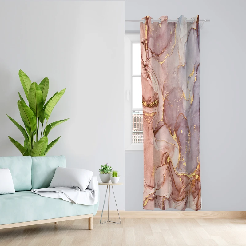 پرده طرح سنگی مدل مخمل پانچی کد 2725 z سایز 140x200 سانتی متر