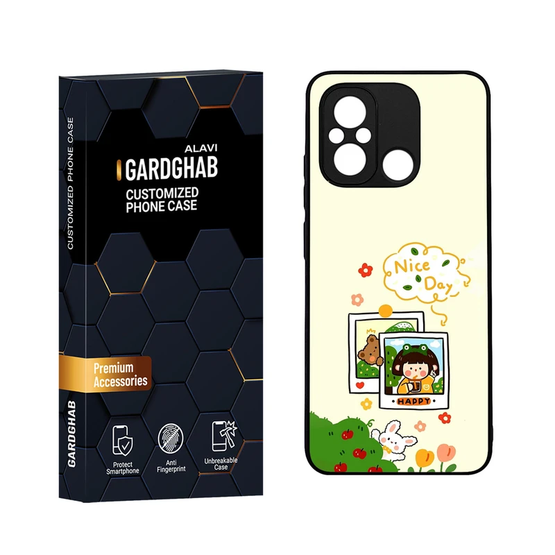 کاور گارد قاب مدل دورژله ای دخترانه مناسب برای گوشی موبایل شیائومی Poco C55 / Redmi 12c