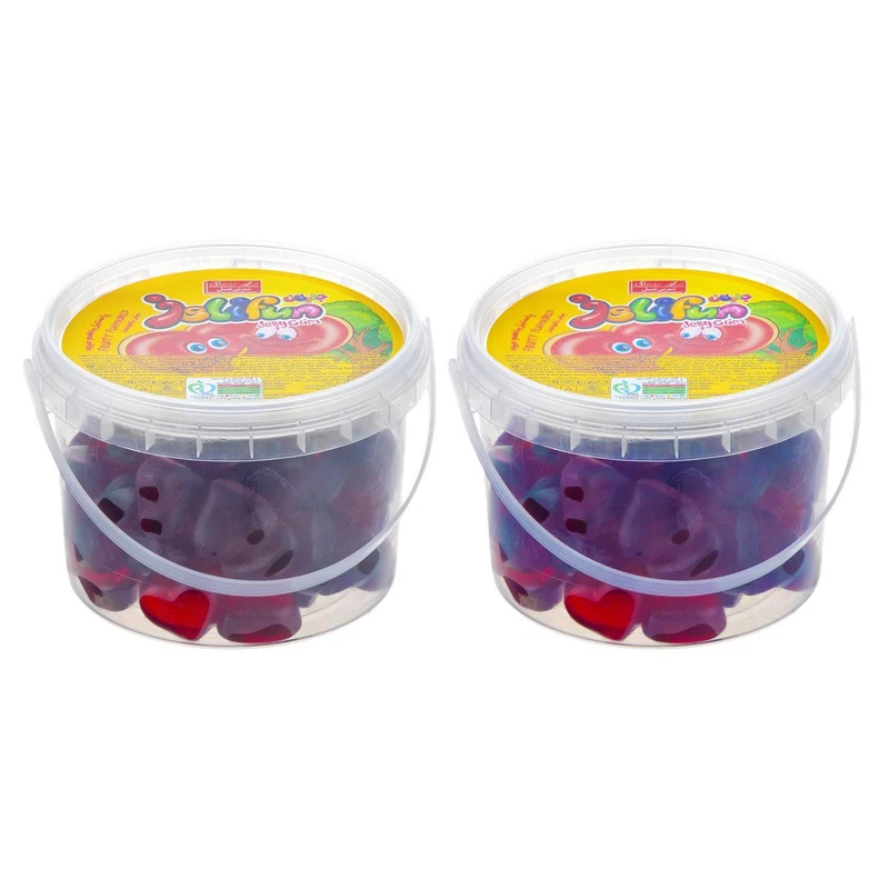 پاستیل میوه ای طرح قلب ژلیفان شیرین عسل - 300 گرم بسته 2 عددی