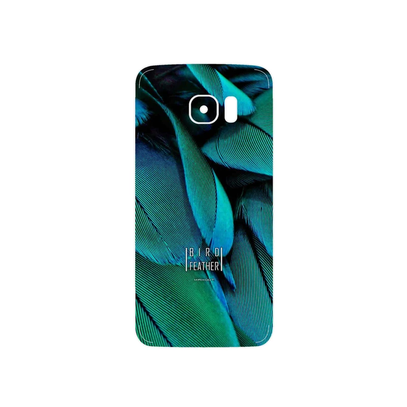 برچسب پوششی ماهوت مدل Green Feather مناسب برای گوشی موبایل سامسونگ Galaxy S7 Edge