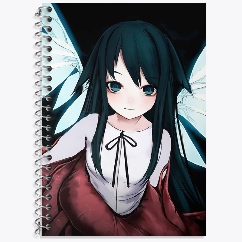دفتر زبان 50 برگ خندالو مدل دو خط طرح بازی آواز سایا (Saya no Uta) کد 35316