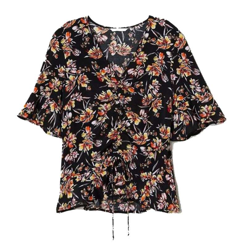 بلوز آستین کوتاه زنانه اچ اند ام مدل 0786736