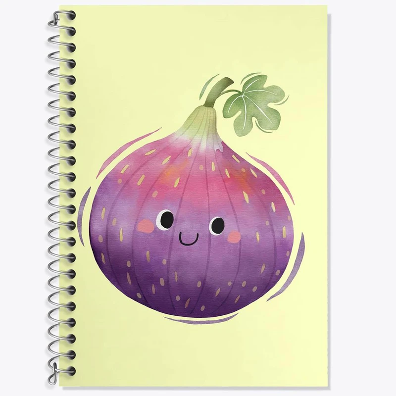 دفتر زبان 50 برگ خندالو مدل سه خط طرح انجیر کد 28414