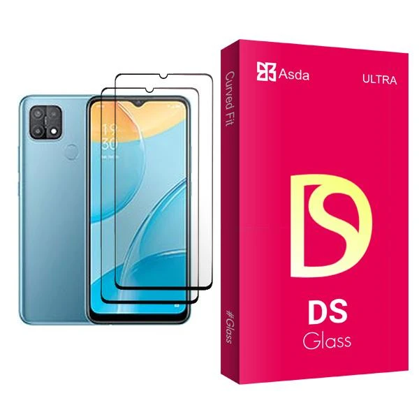 محافظ صفحه نمایش آسدا مدل DS Glass MIX002 مناسب برای گوشی موبایل اوپو A15 بسته دو عددی