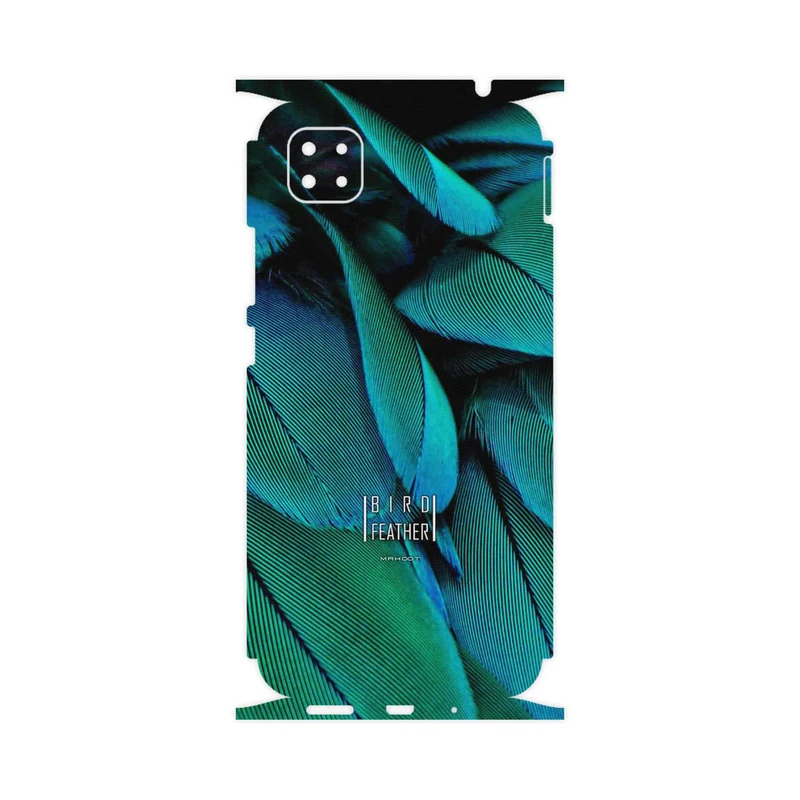برچسب پوششی ماهوت مدل Green Feather-FullSkin مناسب برای گوشی موبایل شیائومی Poco C3