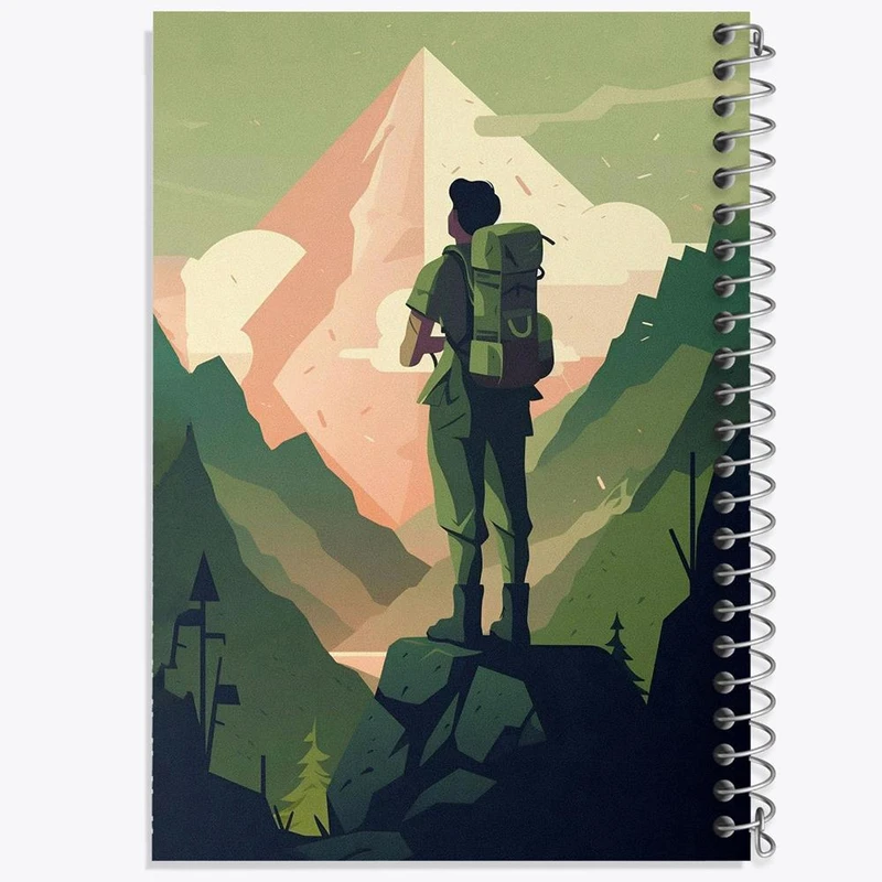 دفتر ژورنال نویسی 50 برگ خندالو مدل نقطه ای طرح کوهنوردی کد 28781