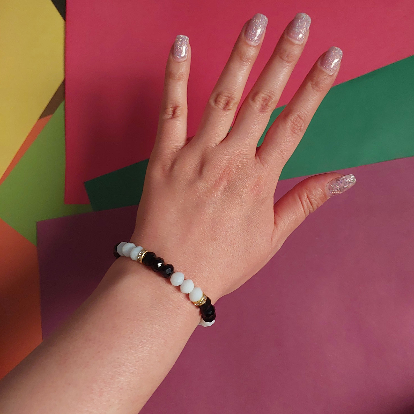 دستبند زنانه مدل کریستالی با رینگ نگین دار کد HC192 دستبند زنانه مدل کریستالی با رینگ نگین دار کد HC192