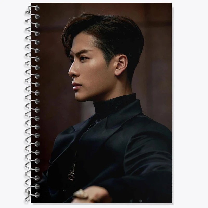 دفتر زبان 50 برگ خندالو مدل سه خط طرح جکسون گروه گات سون GOT7 کد 20952