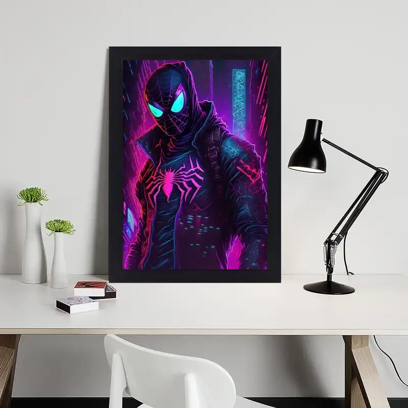 تابلو نوری گیم دکور طرح مرد عنکبوتی اسپایدرمن مدل spiderman