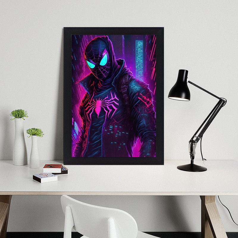 تابلو نوری گیم دکور طرح مرد عنکبوتی اسپایدرمن مدل spiderman