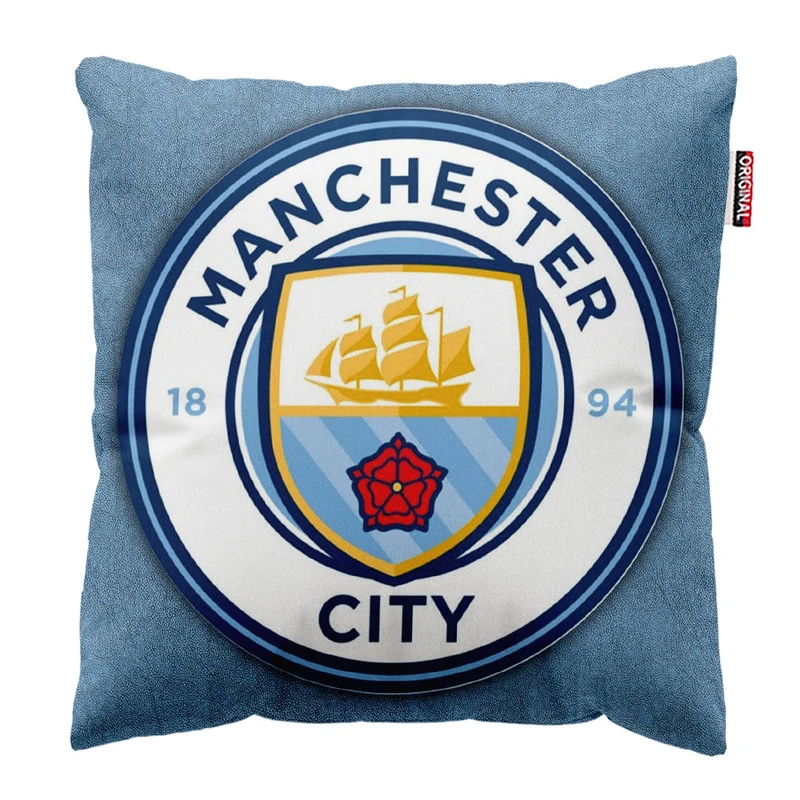 کوسن پاد آفرین طرح باشگاه منچستر سیتی کد 2578 سایز 30*30 سانتی متر