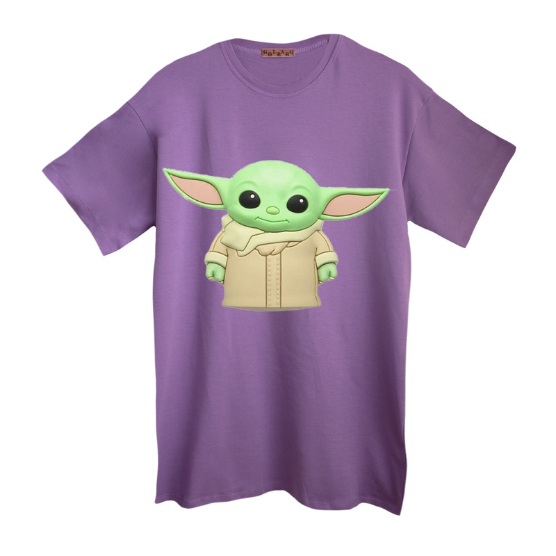 تی شرت آستین کوتاه زنانه مدل بیبی یودا