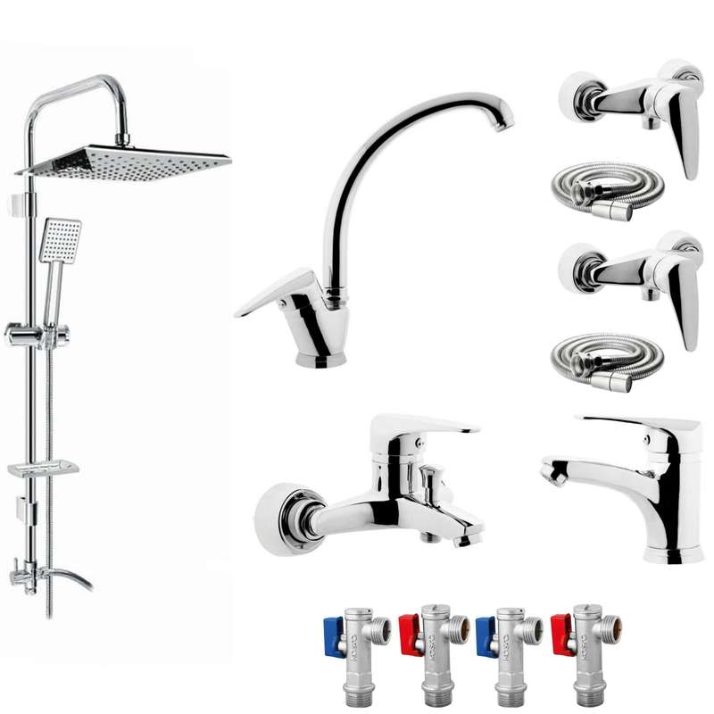 ست شیرآلات  شیرالات رز مدل تالیا پلاس مجموعه 12 عددی