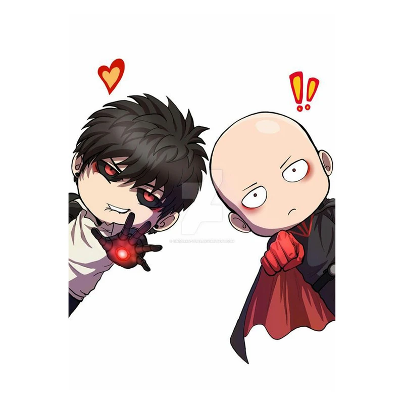 استیکر لپ تاپ و موبایل مدل انیمه طرح مرد تک مشتی سایتاما One Punch Man کد 1334