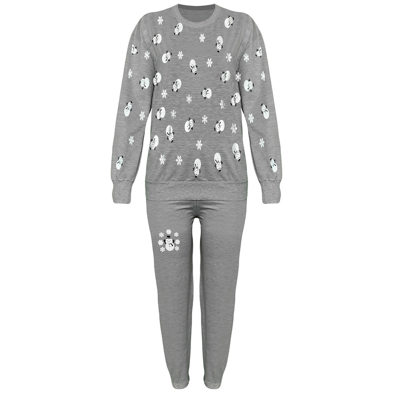 ست سویشرت و شلوار زنانه مدل ملانژ کد 21