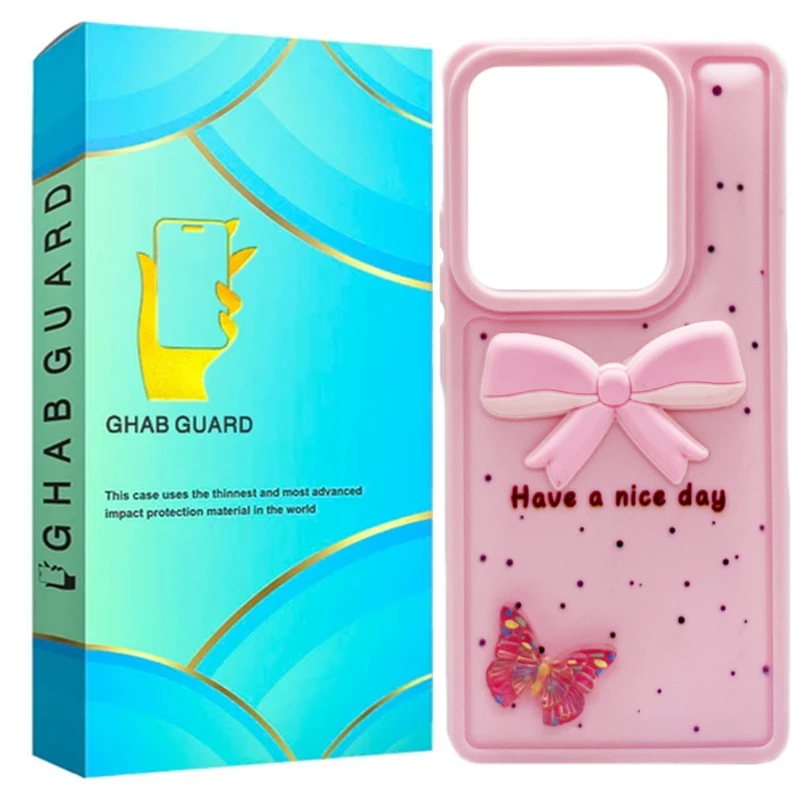 کاور قاب گارد مدل فانتزی دخترانه طرح پروانه مناسب برای گوشی موبایل شیائومی Redmi Note 13 4G