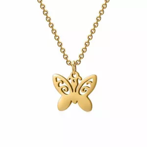گردنبند طلا 18 عیار زنانه مدل پروانه