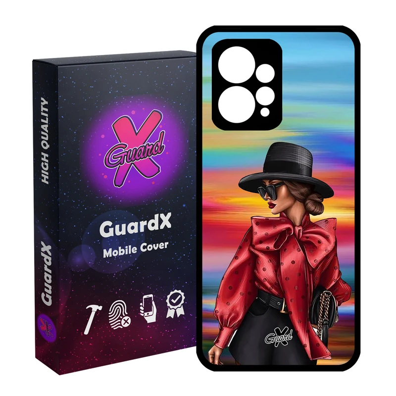 کاور گارد ایکس طرح Girl مدل Glass10086 مناسب برای گوشی موبایل شیائومی Redmi Note 12 4G