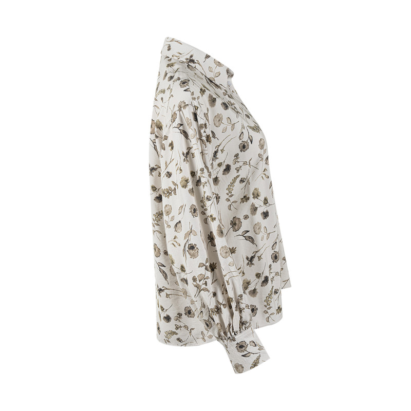 شومیز آستین بلند زنانه سرژه مدل 207368 رنگ کرم