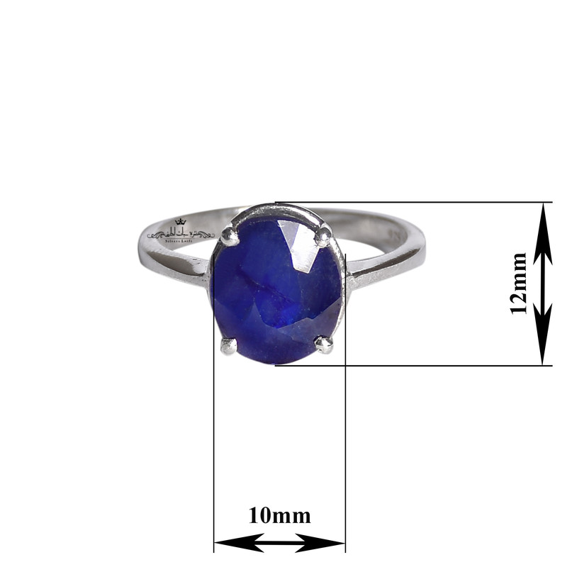 انگشتر نقره زنانه نقره جات لطفی مدل یاقوت کد ANZS02E02