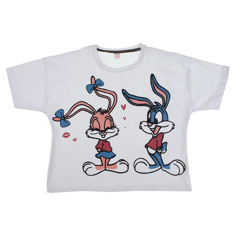 تی شرت آستین کوتاه دخترانه مدل B00487