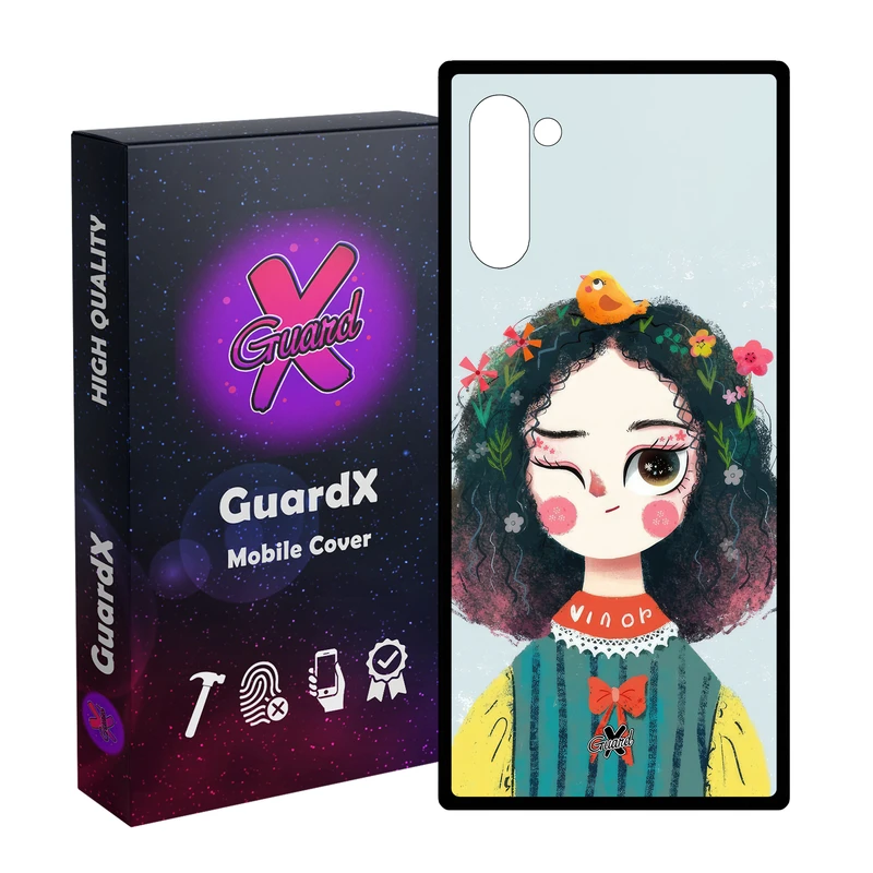 کاور گارد ایکس طرح دختر مدل Glass10639 مناسب برای گوشی موبایل سامسونگ Galaxy Note 10