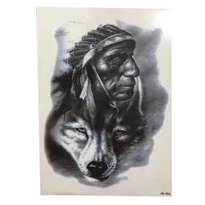 تتو موقت طرح گرگ و سرخپوست گد 206