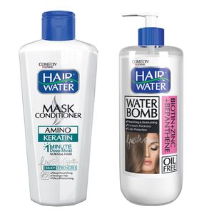 نقد و بررسی ماسک مو کامان مدل Keratin حجم 400 میلی لیتر به همراه کرم آبرسان مو کامان مدل Bio Ten Hair Water حجم 400 میلی لیتر توسط خریداران