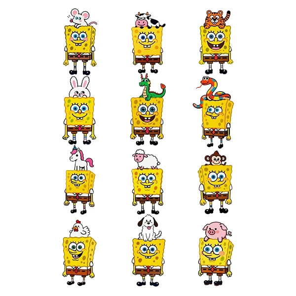 استیکر پارچه و لباس پاد آفرین طرح باب اسفنجی کد 3201