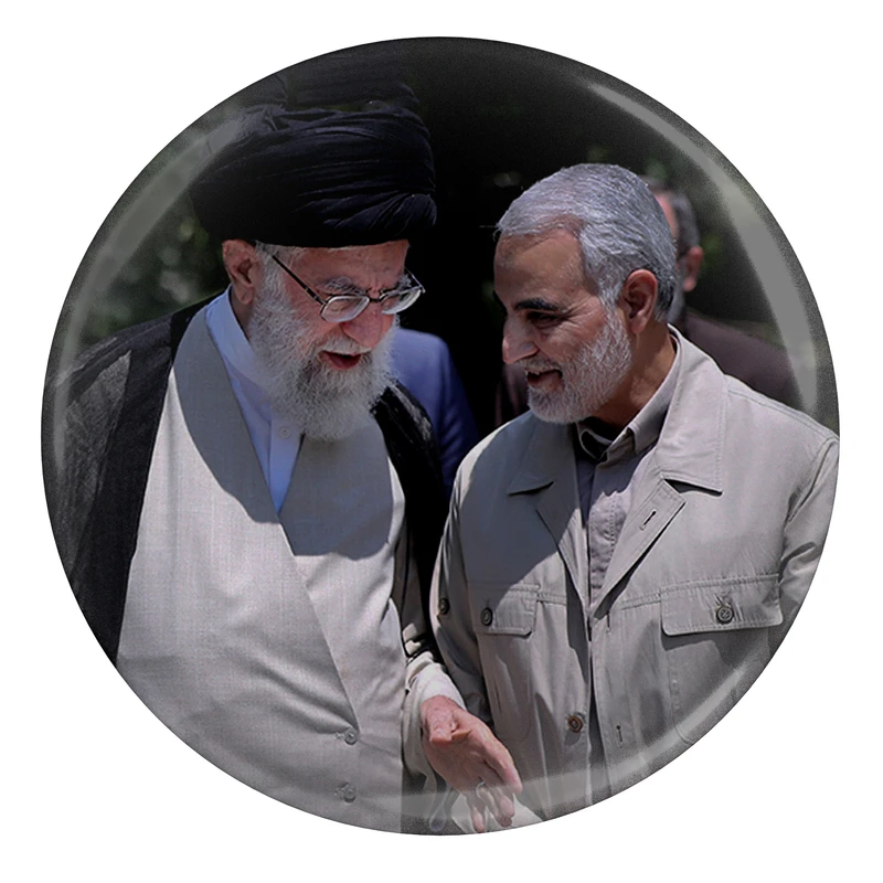 مگنت طرح رهبر حضرت خامنه ای و سردار شهید حاج قاسم سلیمانی مدل S4846 