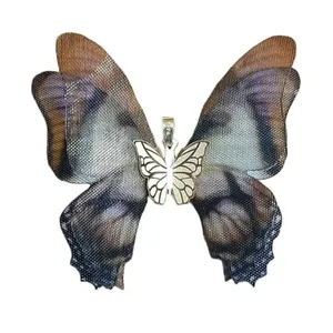 آویز گردنبند طلا 18 عیار زنانه مدل پروانه کد K48