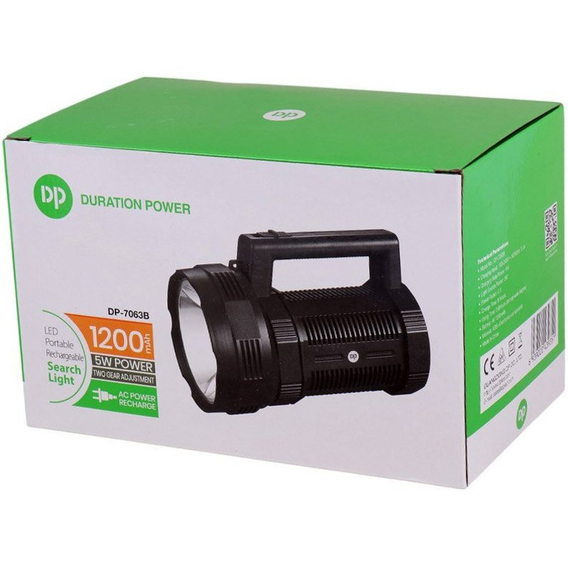 نورافکن دستی دی پی مدل DP-7063B با نور مهتابی