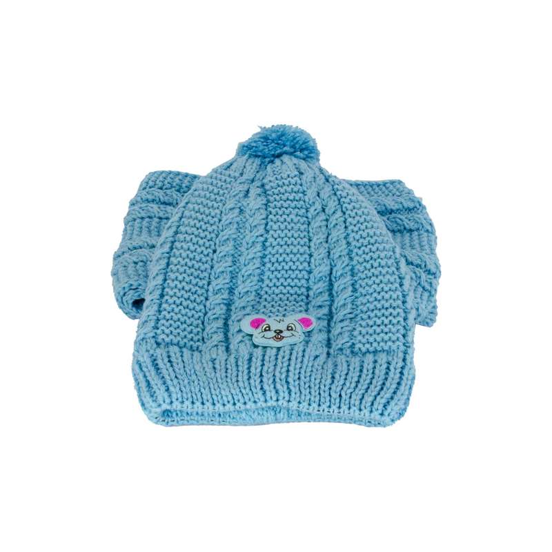 ست کلاه و شال گردن بافتنی بچگانه مدل 210