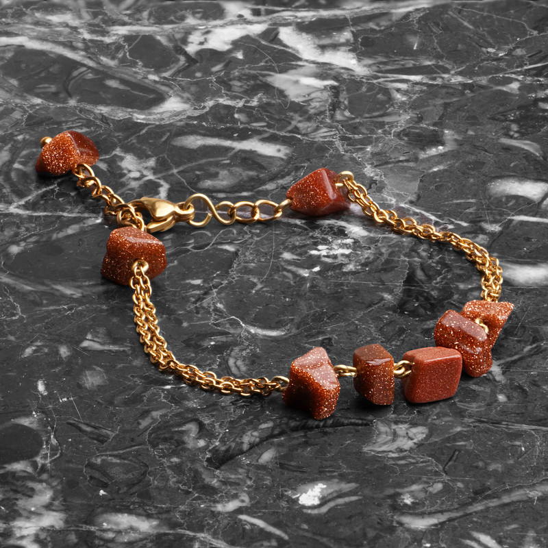 دستبند زنانه مدل سنگ دلربا نامنظم کد 48