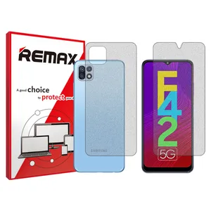 Remix matte screenprotector HyMTT model suitable for Samsung Galaxy F42 5G phones along with the back of the phone