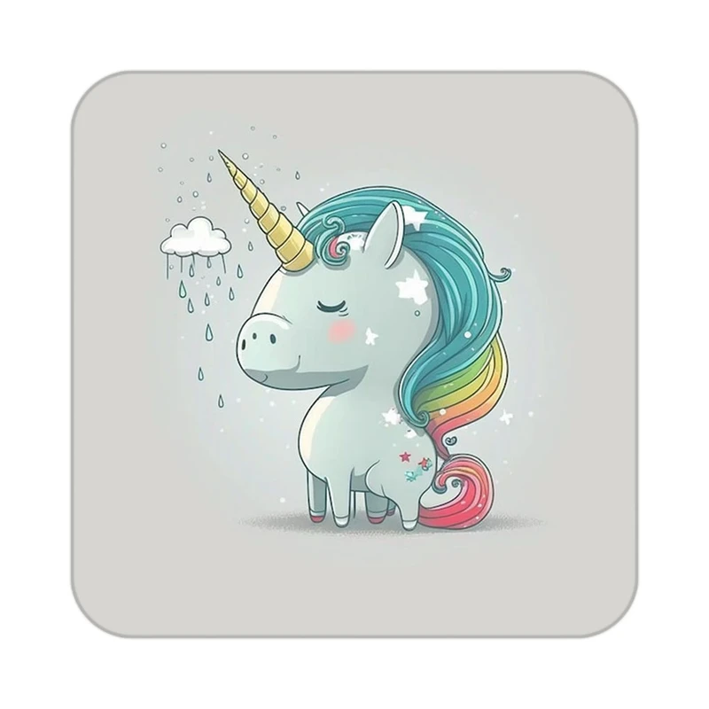 زیر لیوانی کاکتی طرح اسب تک شاخ و یونیکورن مدل mp29898