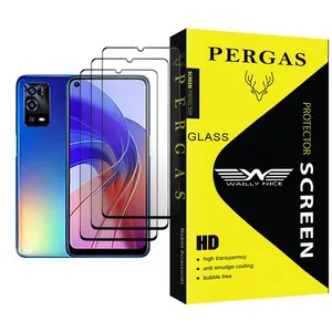 Waily Nice Pergas Glass MIX003 Screen Protector For Oppo A55 Pack Of 3