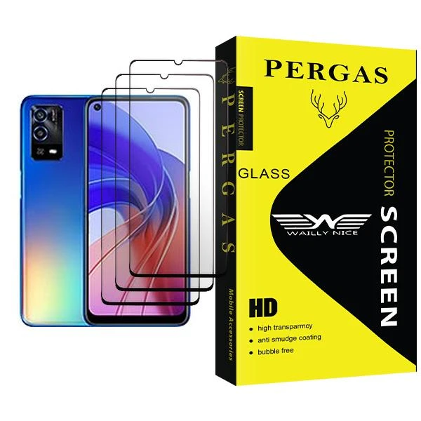 محافظ صفحه نمایش وایلی نایس مدل Pergas Glass MIX003 مناسب برای گوشی موبایل اوپو A55 بسته سه عددی